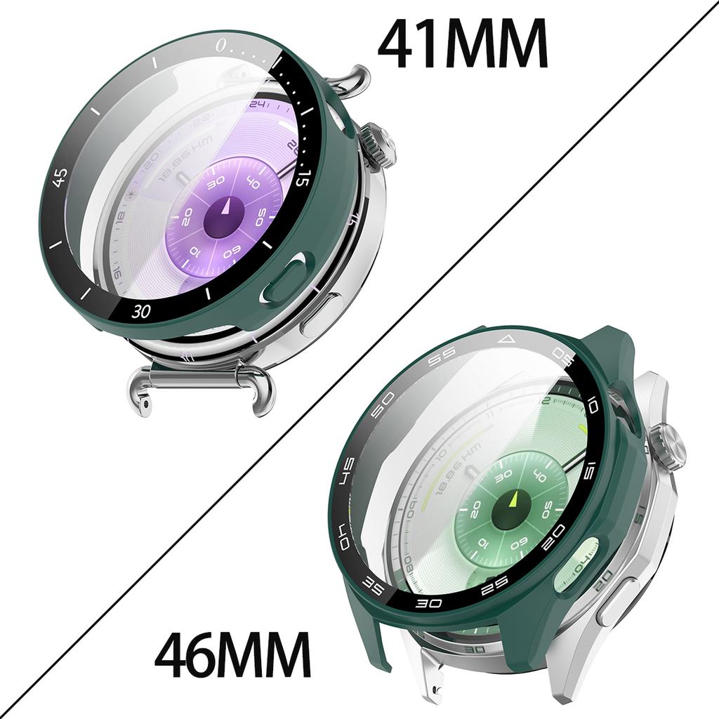 Case+Tempered Glass For Huawei Watch GT 6 41/46mm PC Cover With Scale Hard Bumper Shell For Huawei Band GT6 46/41mm Protector