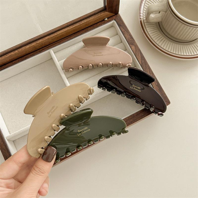 Damen Exquisite Elegante Acetat Große Haarklammern Temperament Hai Haarspangen Für Mädchen Haaraccessoires Französische Haarspangen