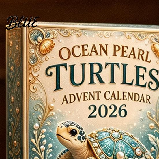 Regalo di Natale per 24 Giorni Tartaruga Perla 2026 Ragazzi Ragazze Oceano Calendario dell'Avvento Conto alla Rovescia Cieco