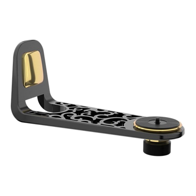 

L-образный настенный кронштейн-держатель для проектора, стойка, алюминиевый сплав, полка для хранения с регулируемым вращением на 360 градусов чёрный