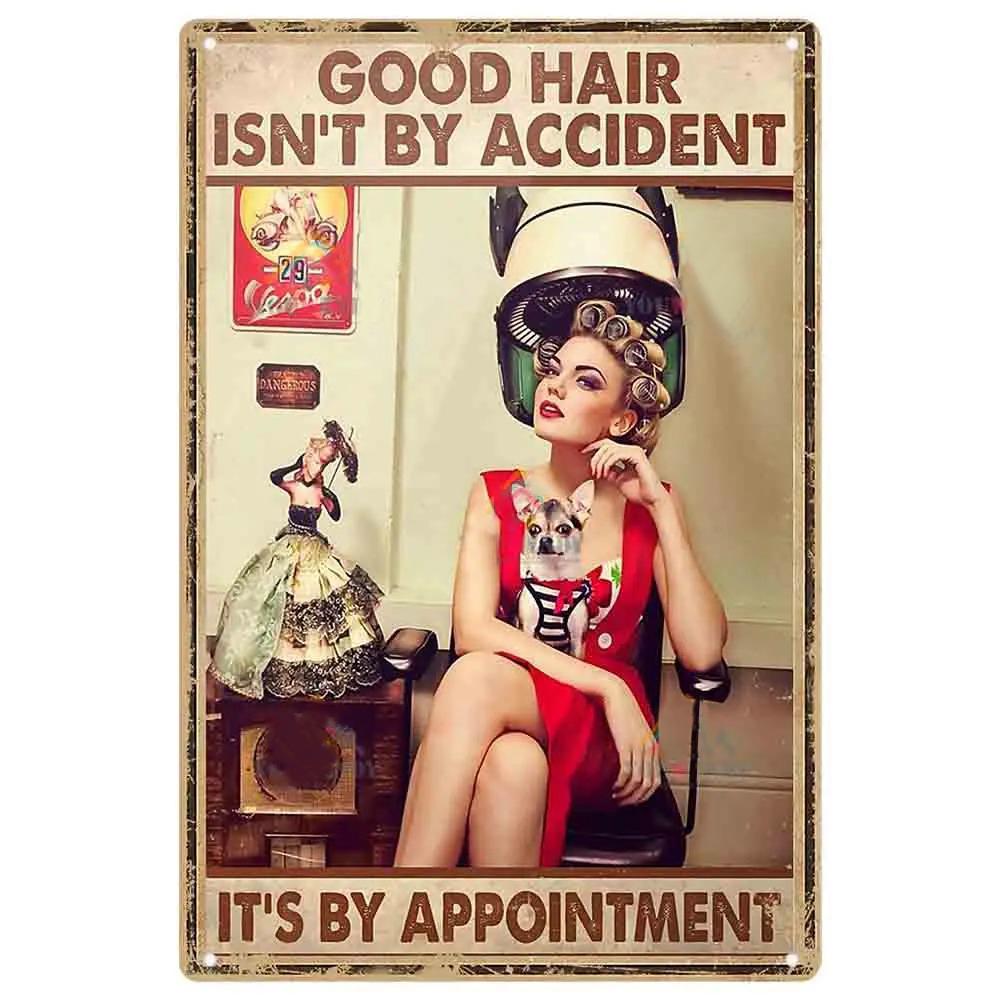 Vintage Kuaför Metal Teneke Tabelalar Kuaför Metal Posterleri Berber Dükkanı Güzellik Salonu Ev Kahve için