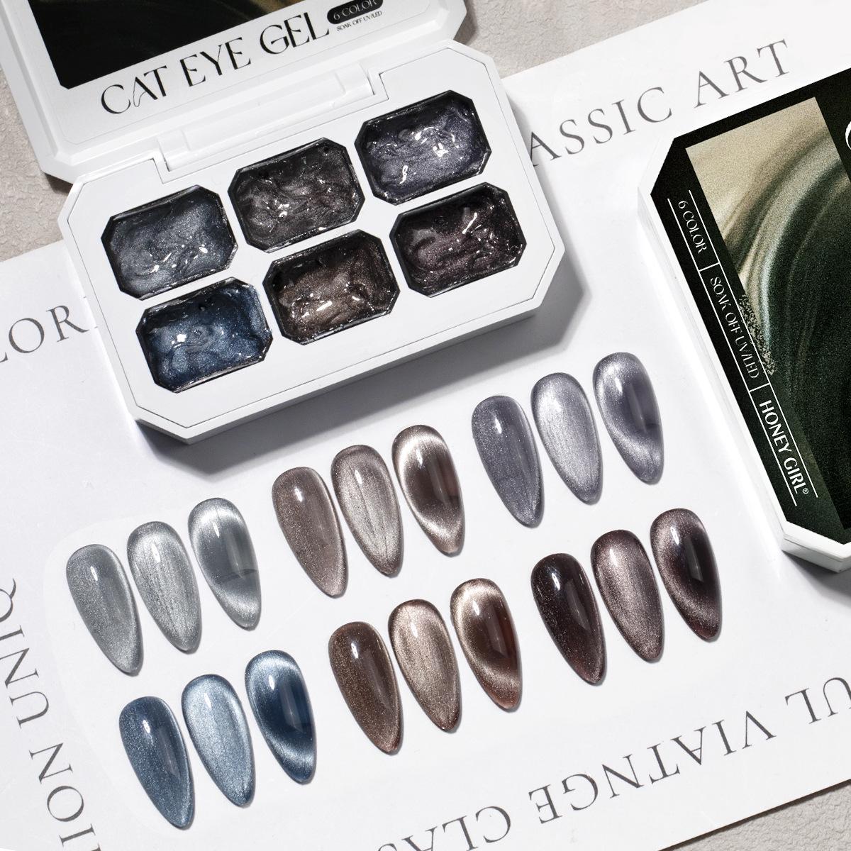 Иридиумный Гель Кошачий Глаз «Звездное Небо»: Девятицветный супер блеск для салонного нейл-арта