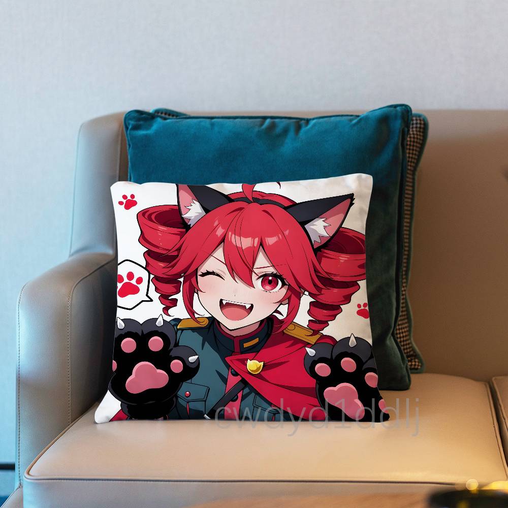 Anime K-Kasane Teto Pillow Case Cover Square Sofa With For Pattern Comfortable Cushion suitable Of Room