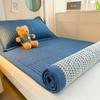Quilted Dormitory Bed Mat Set: Thin Pad, Bunk and Double Bed Protector, Pillowcase, Mattress Cover