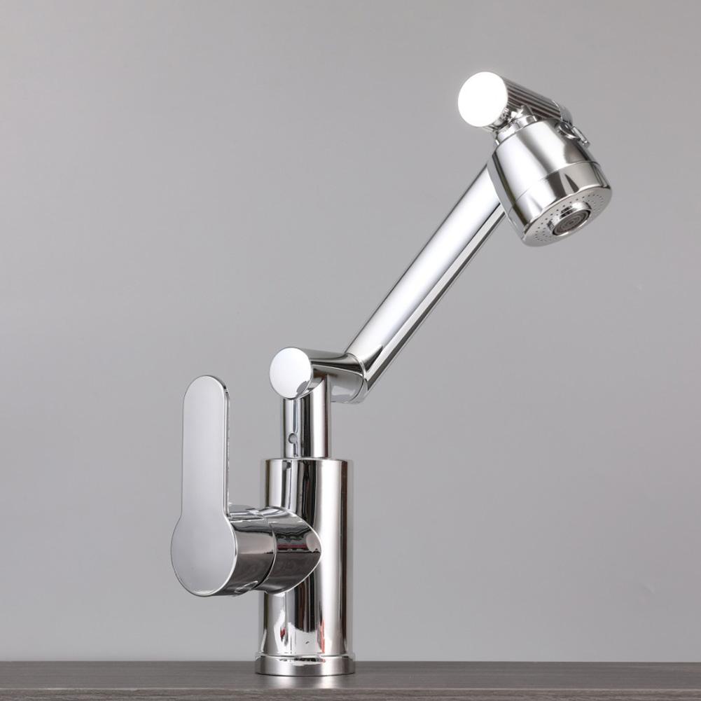 1080 Degree Swivel Faucet Rotating Faucet 2 Modes Mechanical Arm Kitchen Faucet Multifunctional Universal for Washing Hair/Face
