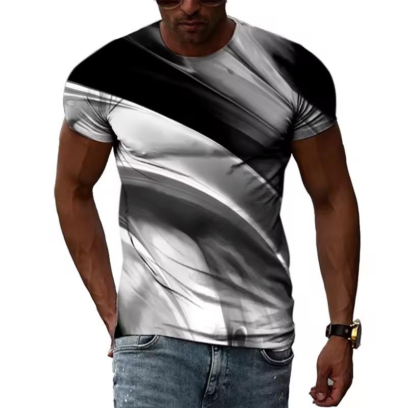 3D Graffiti Hip Hop Harajuku Ptinted Men T-shirts Summer Fashion Casual Street Style Tee Trend Personality Short Sleeve Tops