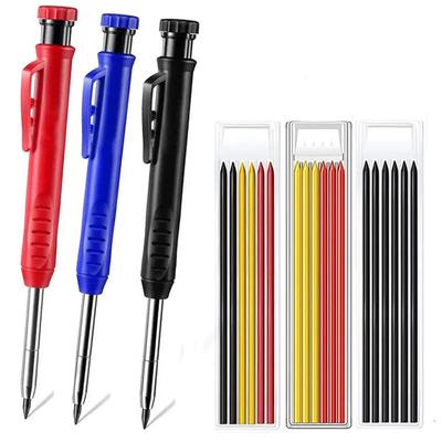 Pevná súprava tesárskych ceruziek Drevoobrábacie nástroje Mechanická ceruzka 5 farieb Náplň Stavebné Pracovné nástroje Stolárske značenie Scriber