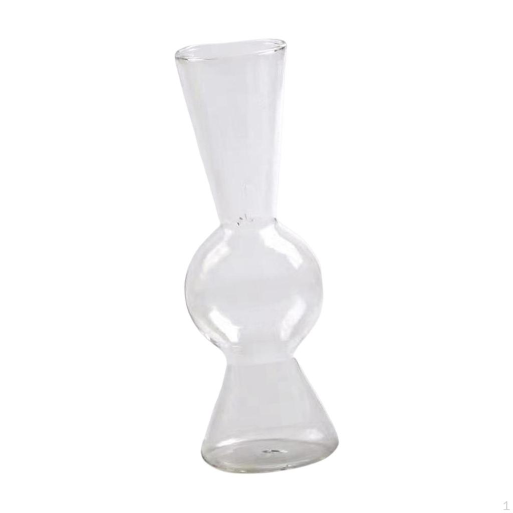 Glass Flower Vase Holder Flowerpot Ornaments Planters for Living Room Home Bedroom Decoration