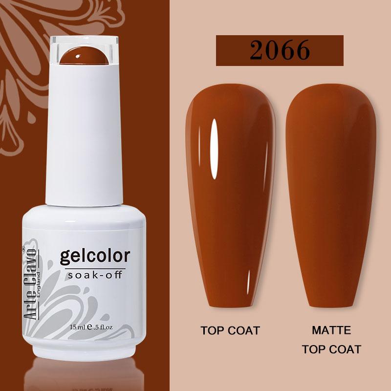 Arte Clavo Nail Gel Polish 15ml Soak Off Gel Varnish Colorful Glass Bottle Bright Color Glitter Varnish Nail Polish