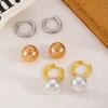French Matte Round Ball Earrings - Women's Unique, Exaggerated, Stylish Fashion Jewelry