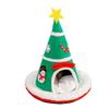 Christmas Cat House Winter Warm All-Season Universal Detachable Washable Dog House Enclosed Fleece-Lined Thickened Cat Tent House