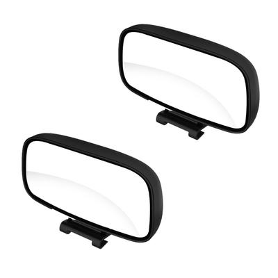 ENN LLC Car Auxiliary Blind Spot Widened Field of Adjustable Eliminates Blind Set of 2 Mirrors, Mirrors, View, Angle, Spots, (Black)