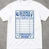 Science Teacher Shirt, Certified Nerd Vintage Stamp Tee, Retro Classroom Graphic Top, Teacher Gift for Her, STEM Teacher Lover Tee