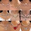 Sweet Design Sense Pearl Sweet Cool Y2K Butterfly Choker Summer Dopamine Necklace Female