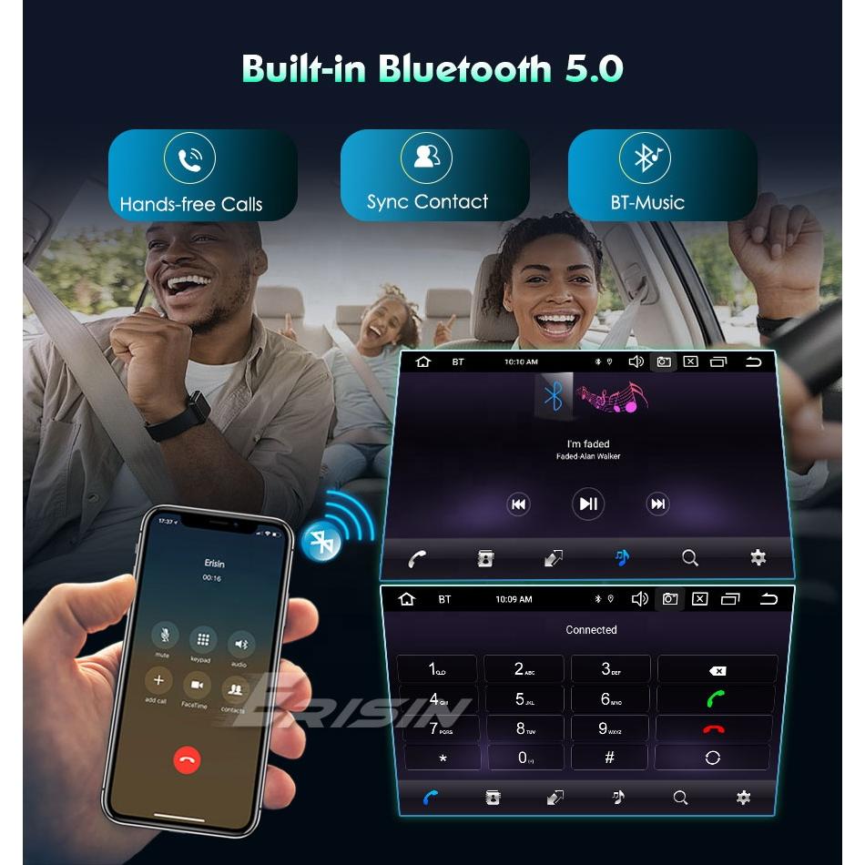 Stock UE Erisin ES5534V 7'' Android 16 GPS Commande au volant BT5.0 4G Carplay sans fil Autoradio pour VW Caddy Amarok T6 WiFi Lecteur DVD de voiture