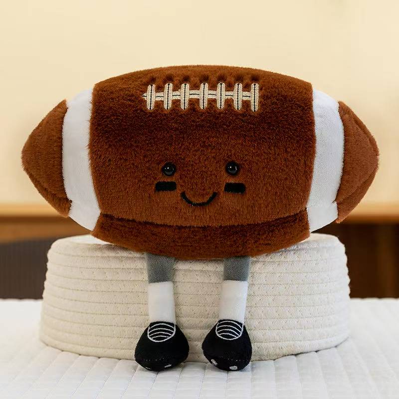 Latest Football, Basketball, Rugby Doll Kawaii Plush Toy Doll Cartoon Anime Cute Children's Birthday Gift Doll Christmas