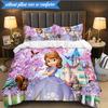 Set Biancheria da Letto 3 Pezzi Princess Sofia K-pop Music Group, Ideale per Camera da Letto, Dormitorio, Include Copripiumino e 2 Federe, Regali per Fan