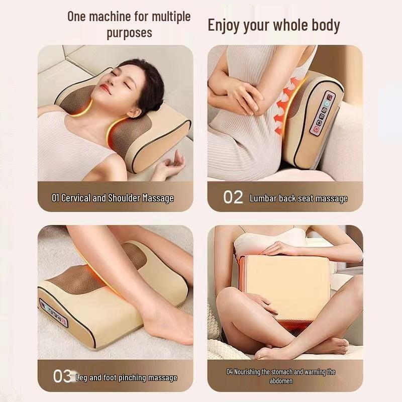 Cervical & Lumbar Electric Heating Massage Pillow