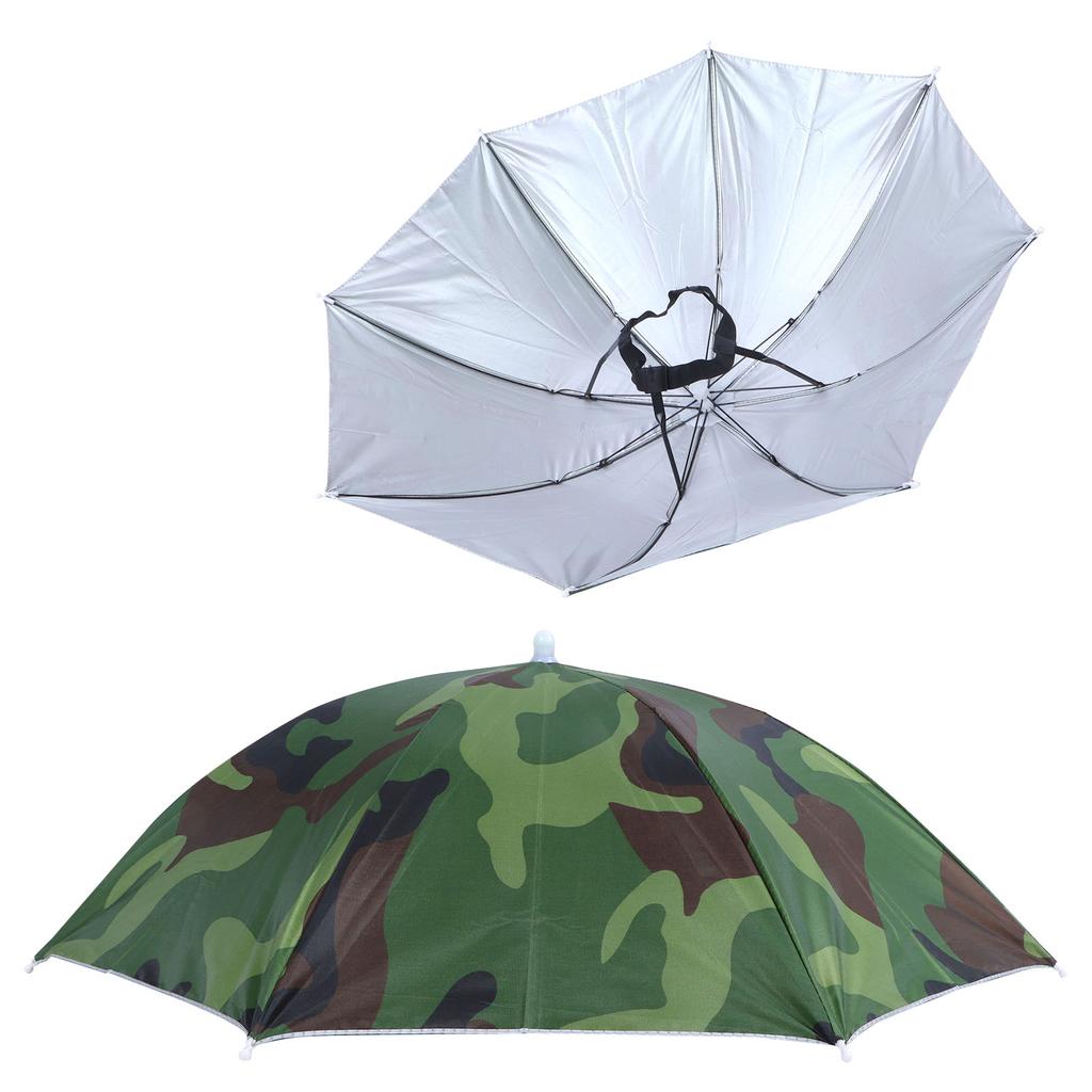 Faltbarer Schirmhut Tragbar Wasserdicht Outdoor Angel Schirmkappe für Erwachsene Camouflage