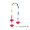 Bag Charm For Women Y2K Accesories Love Heart Pendant Colorful Beads Chain  Lady Jewelry