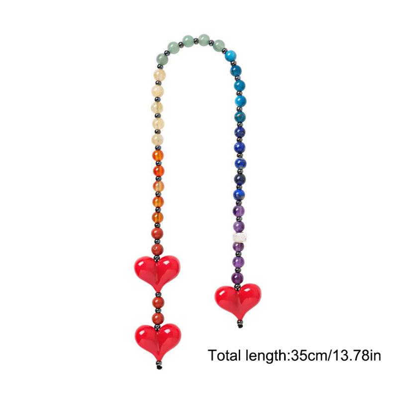 Bag Charm For Women Y2K Accesories Love Heart Pendant Colorful Beads Chain  Lady Jewelry