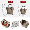 Vegetable Basket First Layer Cowhide Bucket Bag Women's Genuine Leather, Hand Carrying Versatile Work Commuter Women's High-end Handbag