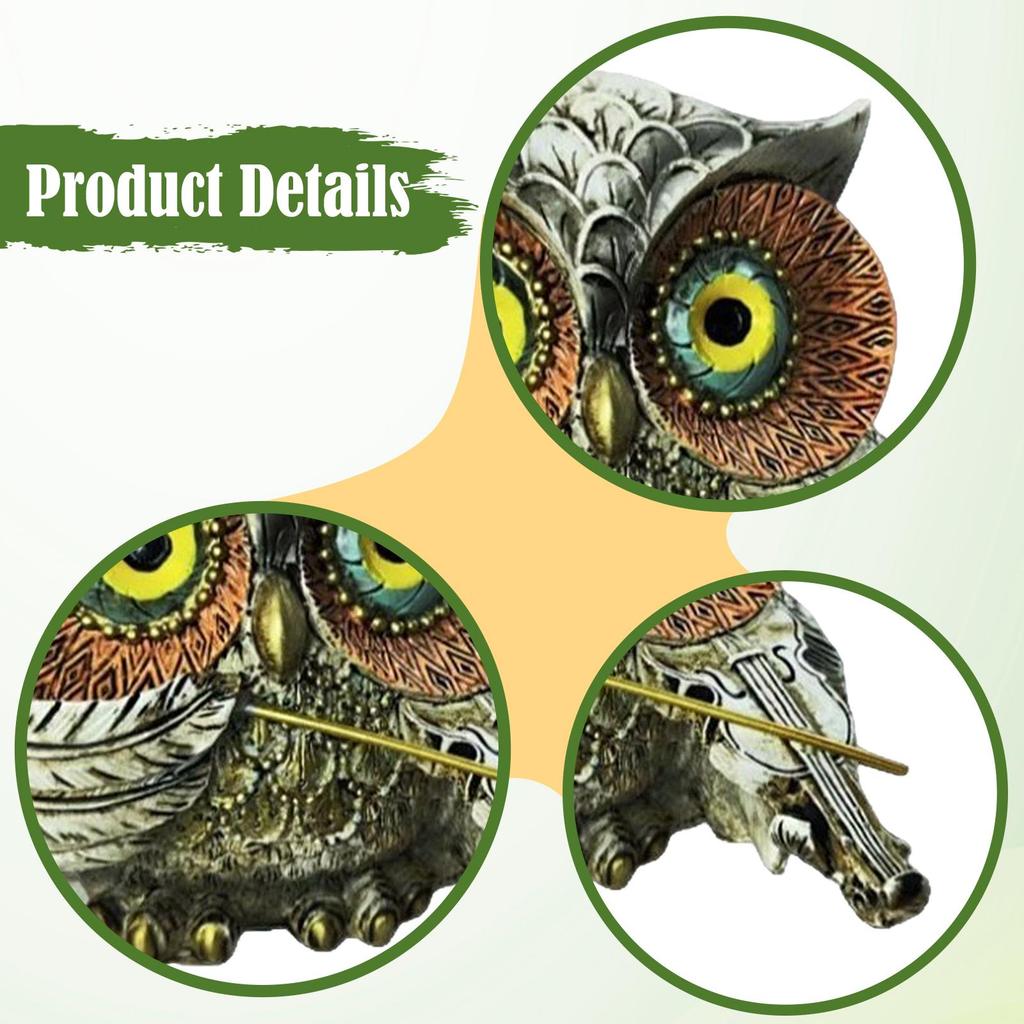 Owl Statue Desktop Ornament Creative Collection Decorative Figurine for Office