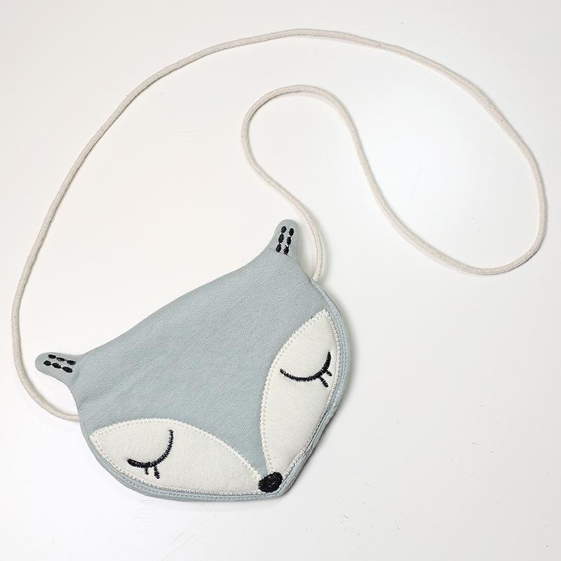 

Детская сумка через плечо, кошелек для монет, симпатичная сумка-мессенджер для девочек-лисиц, детские аксессуары синий