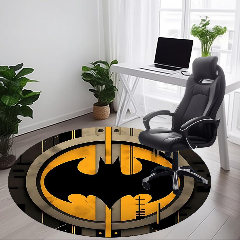 1pc Batman Office Round Area Rug, Under Office Chairs Bedroom Living Room Home Decor, Room Deco, Available in Various Sizes