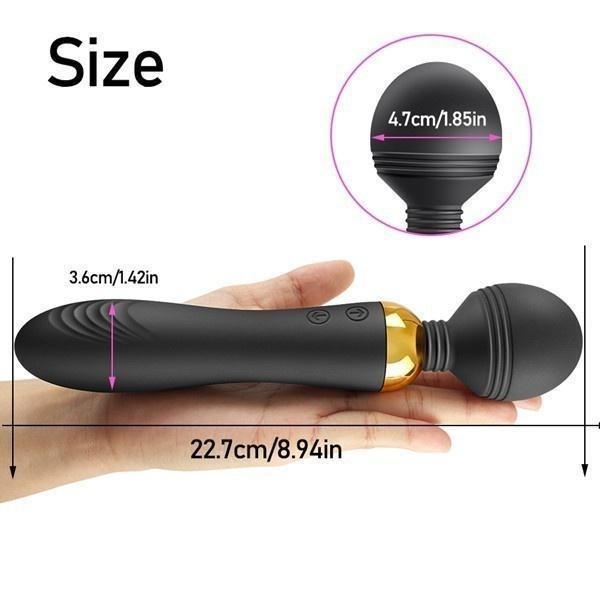 2023 Power Stick AV Vibrator Double Head 9-Speed Power G-Point Massager Vaginal Anal Stimulation Female Sex Toy Bullet