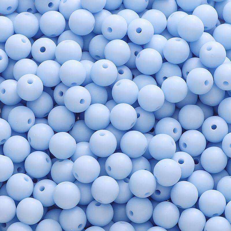 23-500Pcs Acrylic Beads Solid Colored Frosted Round Beads For DIY Bracelet Necklace Jewelry Making Accessories