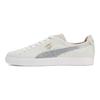 Puma Clyde Mij Zapatillas Bajas Cómodas Versátiles Zapatillas Unisex Blanco Plata 394497-01