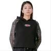 Korean Traditional Flower Embroidery Hunminjeongeum Jeogori Crop Hoodie – Black