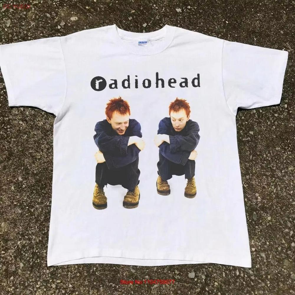 

Radiohead Alternative Rock Band Thom Yorke White Men Women T Shirts S 3XL Vintage Stylish Casual Stretched Top for Everyday Wear 3XL