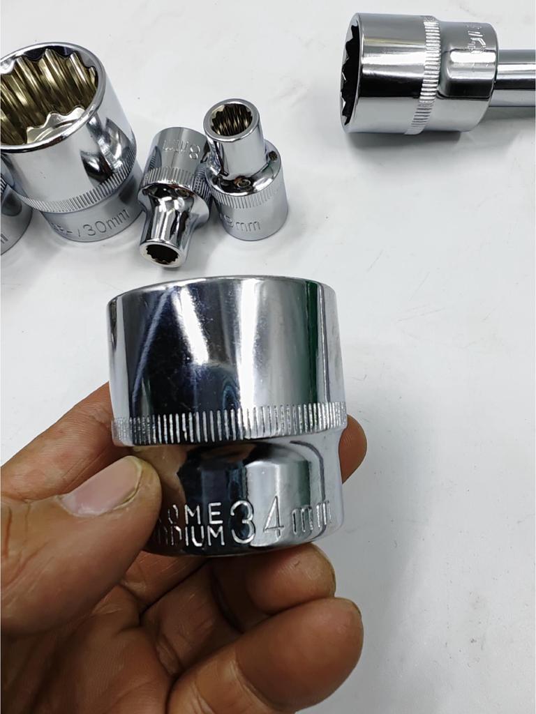 Zestaw nasadek Torx Dafei: 12-punktowe, Rozmiary 8-19, 22-27, 30-36, Gniazdo 12,5 mm, Narzędzia do naprawy samochodów 1/2".