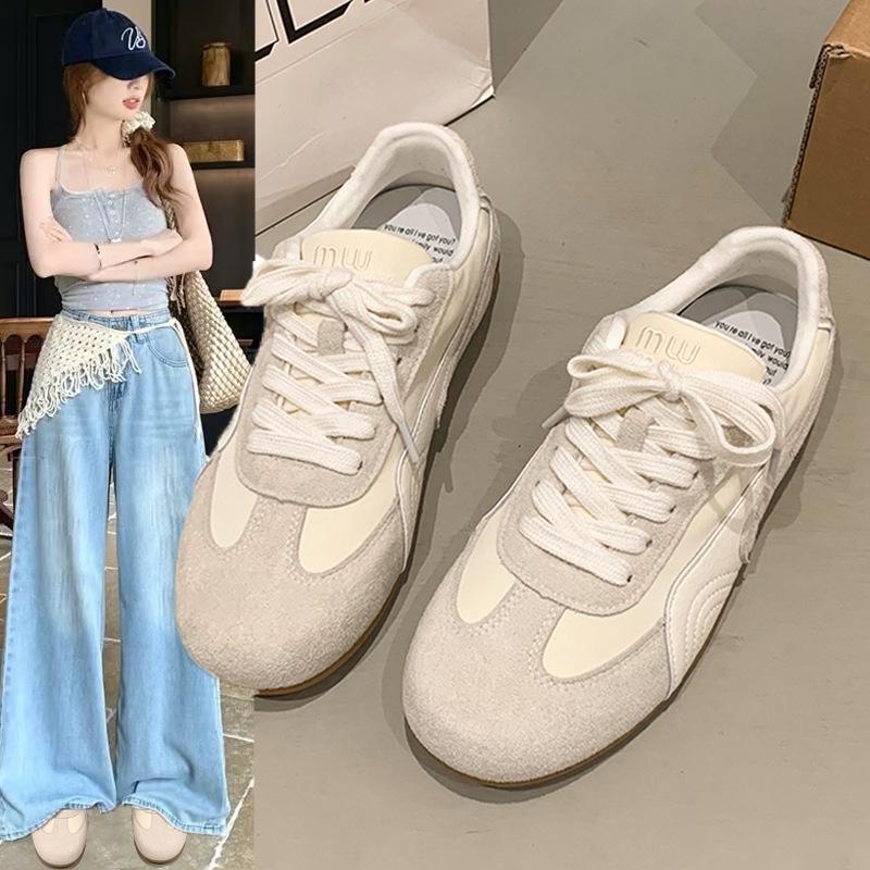 Women's Versatile White Sneakers - Flat-Bottomed German Trainers, 2025 Spring/Summer Casual Sports Shoes.