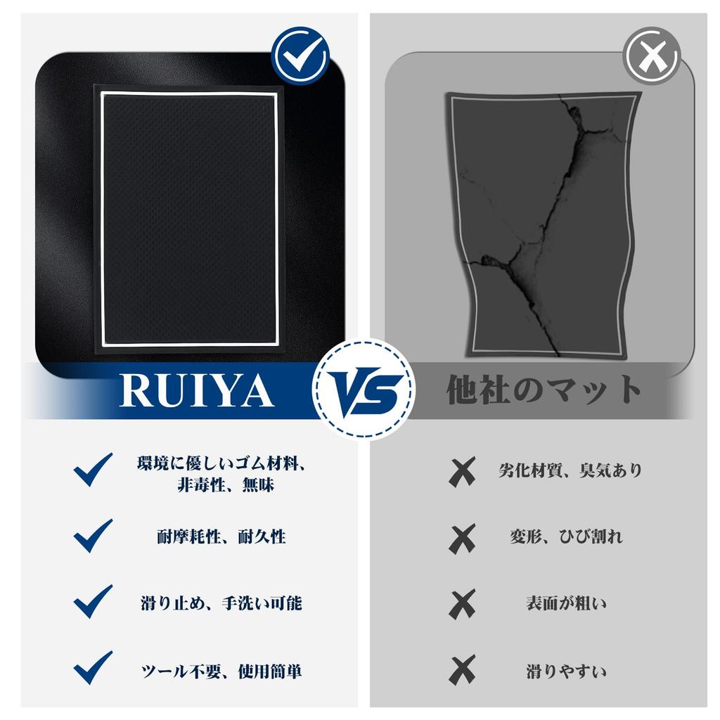 RUIYA Gumové rohožky do kapes dveří pro Suzuki Every, Interiérové gumové rohožky Every Every Wagon DA17W Custom Easy White DA17V/DA17W, Podložky, Protiskluzové, Zvukotěsné,