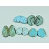 Natural Tibetan Turquoise Matched Pair Fancy Cabochon Gemstone 05 Pair Lot C-3611