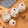 Ru Han Japanese Hand-painted Ceramic Seasoning Jar Set