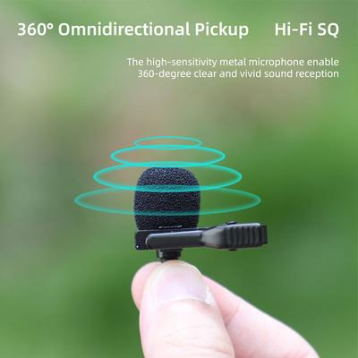 For Insta360 X3 Mic Adapter with Neck Clip Microphone Lavalier Noise Reduction For Insta360 One X2 for DJI Action 3 Accessories