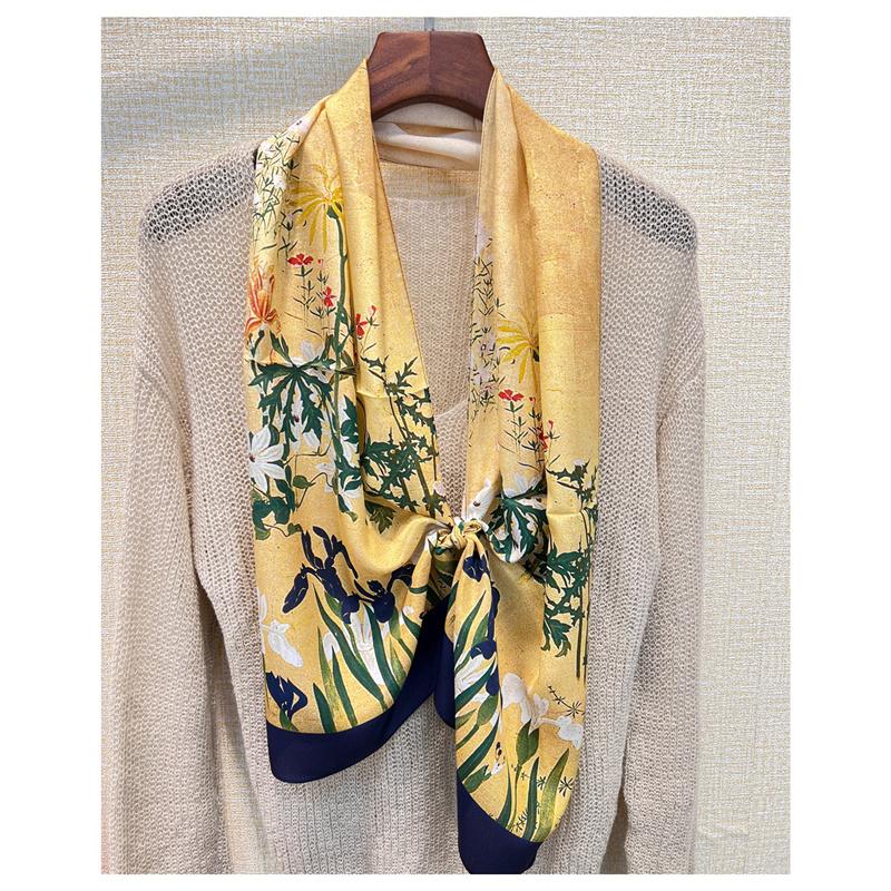 140*35cm Women Spring Summer Autumn Mulberry Silk Scarf Ribbons Shawl Long Scarf Neckerchief