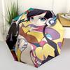 1pc Outdoor Umbrella with Anime Girl and Dragon Print - Automatic Opening/Closing, Portable 3-Fold Design, 8-Rib Iron Frame - Perfect Gift for Fa