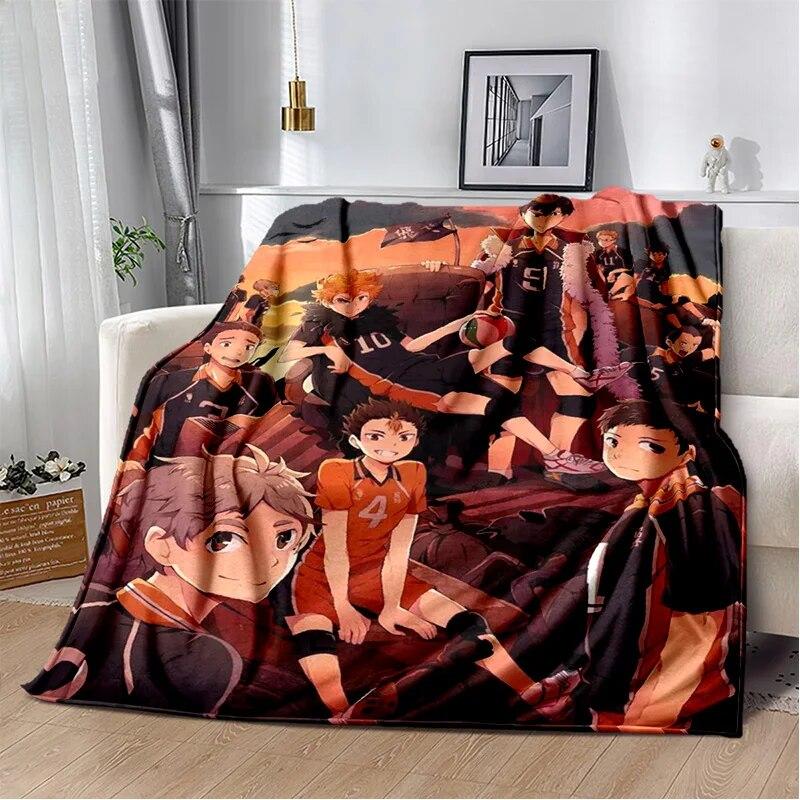 

3D аниме Haikyuu мультфильм волейбольное одеяло, мягкое одеяло для дома, спальни, кровати, дивана, пикника, путешествия, офиса, покрывало, детское одеяло 130x150cm