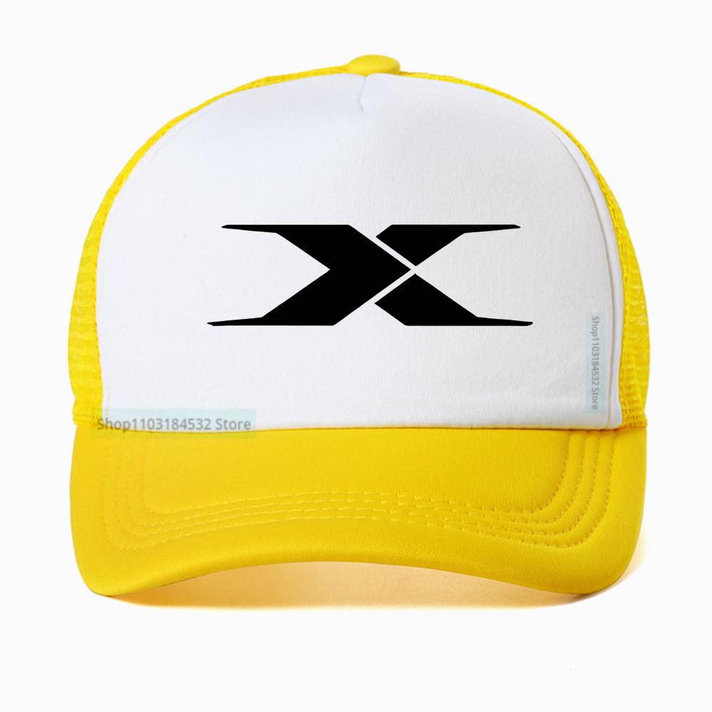 Unisex sommar X-bokstavstryckt basebollkeps trendig avslappnad sportnät truckerhattar Andningsbar justerbar snapback-kepsar