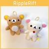Delightful Relaxed Bear Plush Keychain Soft And Cuddly Animal Pendant Gift For All