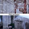 Solar Christmas Lights Outdoor Waterproof Christmas Decorations Curtain Lights 320LED 29.5ft 60 Drops, Solar Powered Rechargeable Fairy Lights for