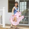 Cute Rabbit Ear Pool Float, Pink Glitter Swim Ring for Toddlers and Kids