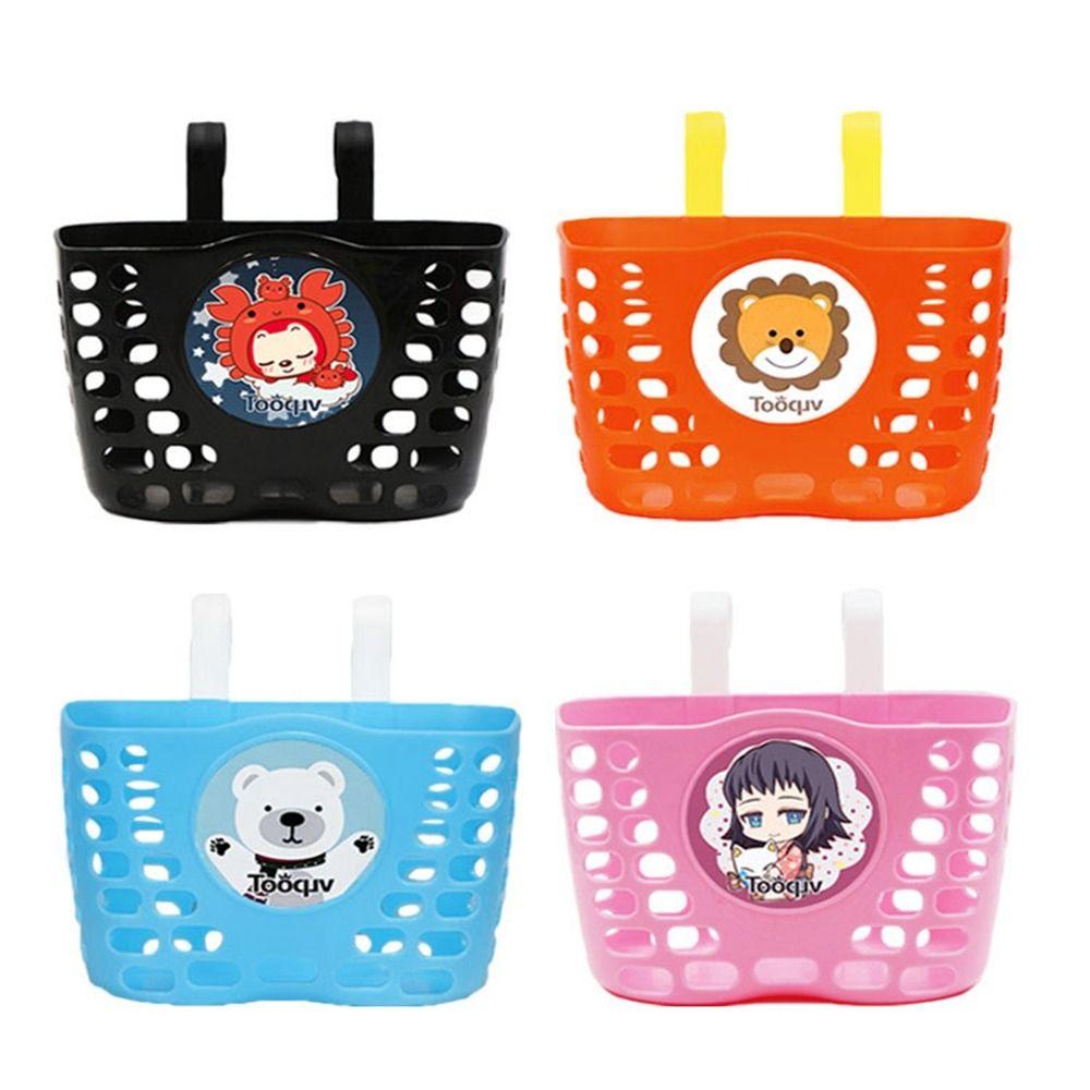 Plastic Bicycle Storage Cartoon Patten Scooter Handlebar Basket  Bike Accessories