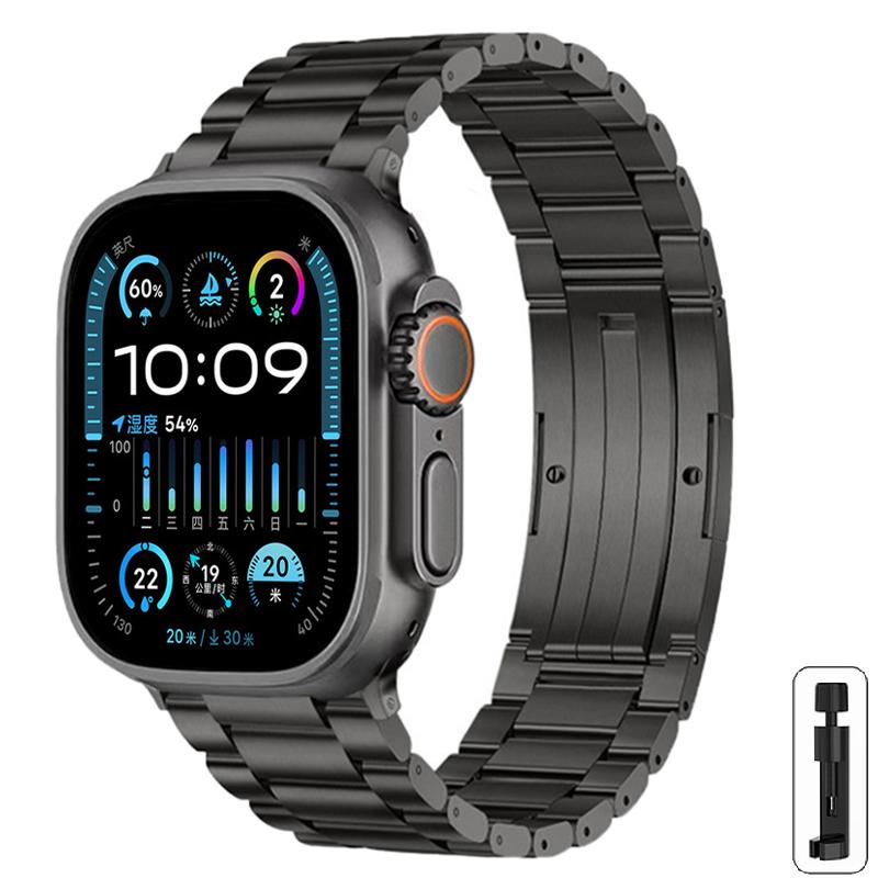 Luxusní titanový řemínek pro Apple Watch Ultra 3/2 49mm 46mm 45mm 44mm 42mm Kovový pásek pro Iwatch Series 11 10 9 8 7 6 5 4 Náramek