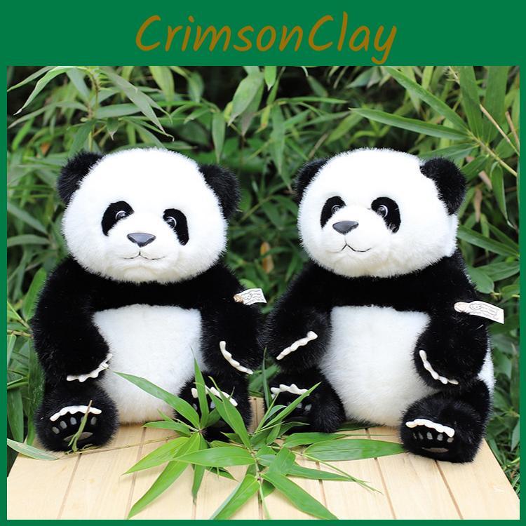 Lovable 35cm Panda Plush Toy Soft And Cuddly Black And White Animal Stuffed